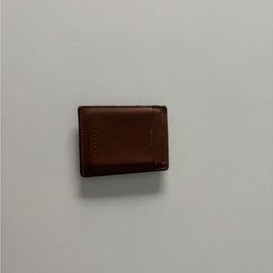 Coach Chestnut Leather Card Holder